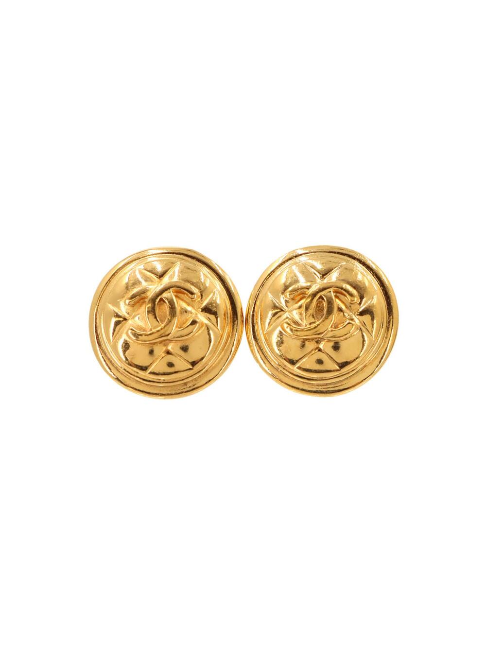 Chanel Cc Logo Clip-On Earrings Metal #357324C68B